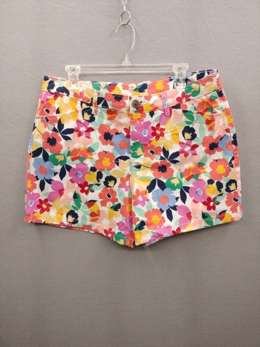 St. John's Bay Women 14 Shorts Floral Print Flower Pattern Casual Summer Beach